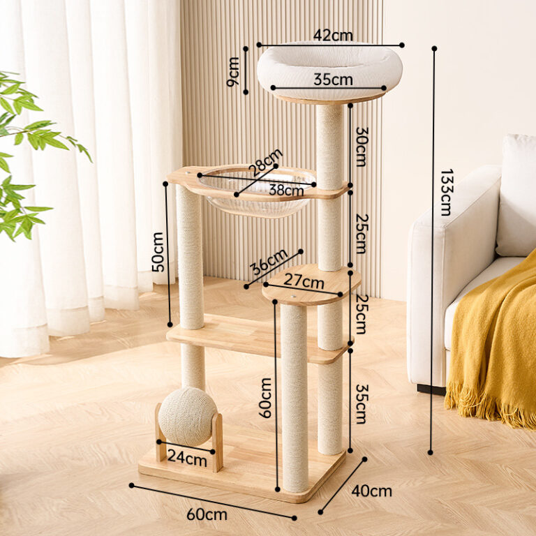 Arbre à chat en chêne naturel – L