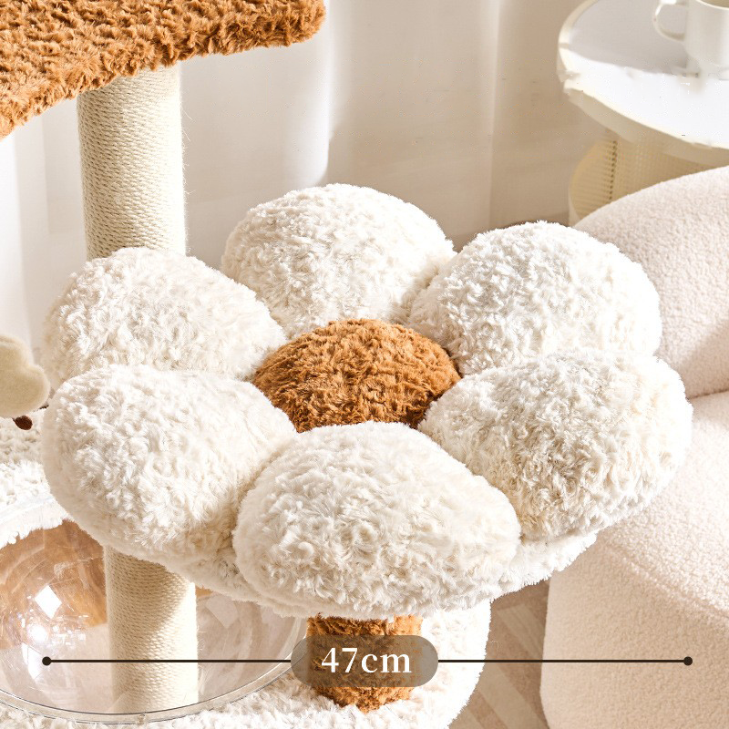 Arbre à chat - Crème Cozy - Brun – Image 4