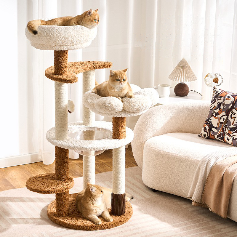 Arbre à chat - Crème Cozy - Brun – Image 7
