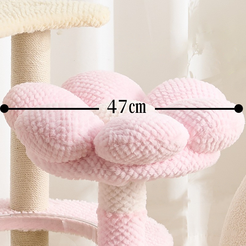 Arbre à chat - Crème Cozy - Rose – Image 5