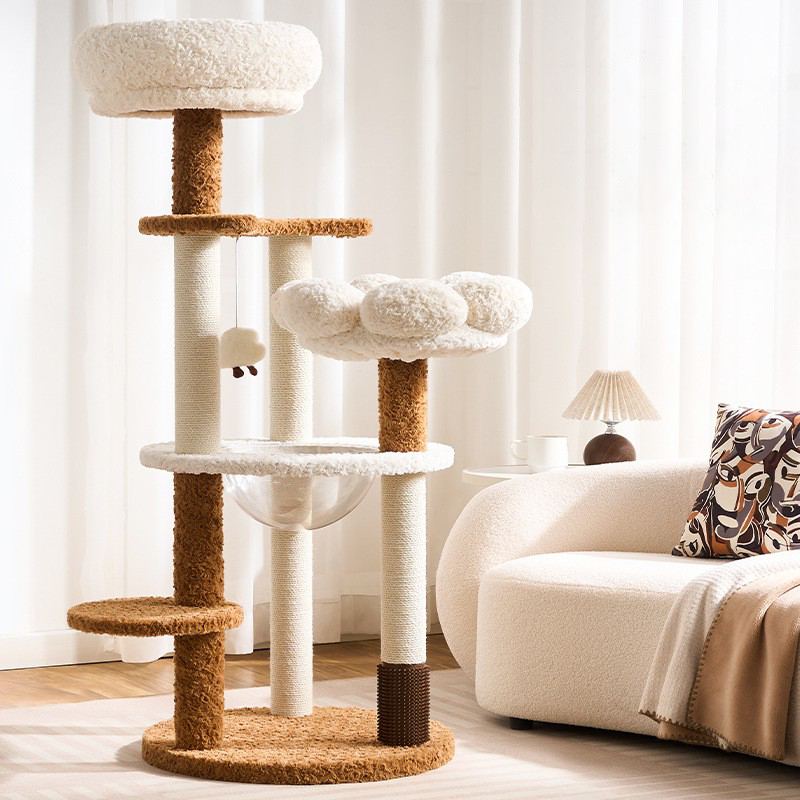 Arbre à chat - Crème Cozy - Brun – Image 5