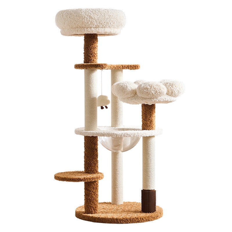 Arbre à chat - Crème Cozy - Brun